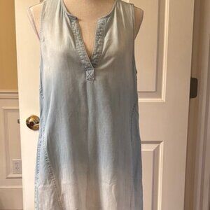 Cloth and Stone Chambray Shirt Dress Size M with Pockets, Pullover Style